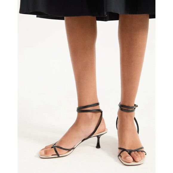 Veronica Beard Caterina Low Heels in Black 9 With Box Womens Sandals - Picture 14 of 15